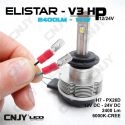 KIT LED CNJY ELISTAR-V3 "SLIM" 2 AMPOULES NON VENTILEE H7-PX26D 20W -12V -5500K -POUR FEUX CROISEMENT-ROUTE-ANTI BROUILLARD 12V