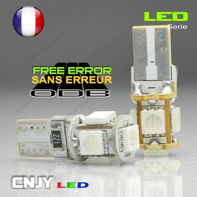 2 AMPOULES LED WY5W ORANGE POUR REPETITEUR LATERAUX SUR AUDI A4-B5