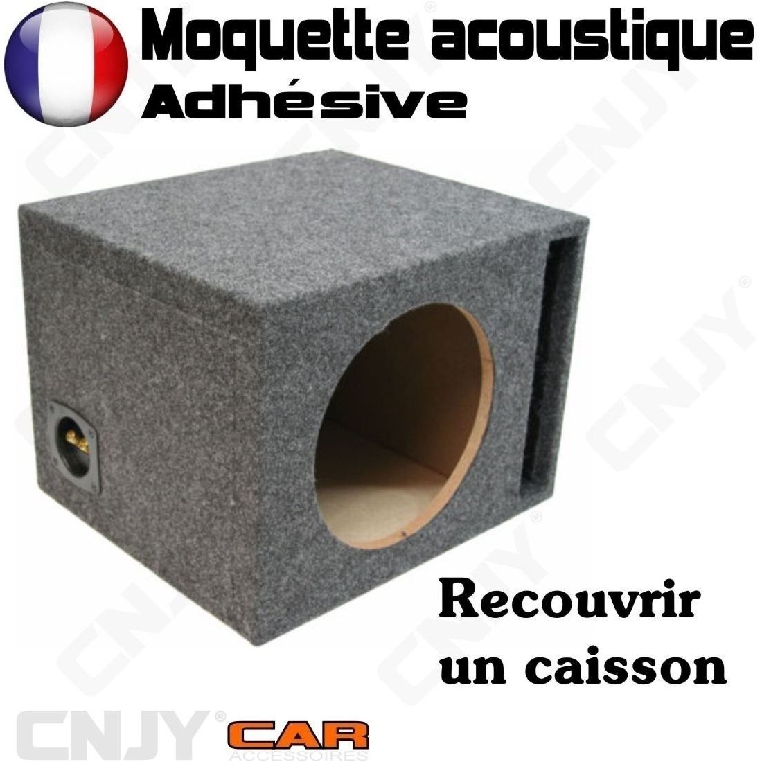 Moquette acoustique adhésive pour sellerie auto camping car recouvrement et  capitonnage automobile hifi en rouleau.