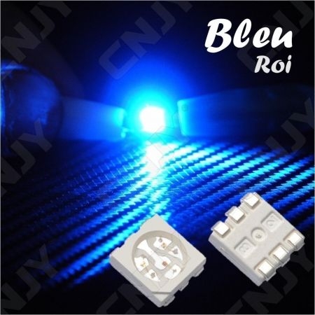 LOT DE 20 LED CMS 5050 SMD A SOUDER BLEU 3V 