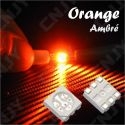 LOT DE 20 LED CMS 5050 SMD A SOUDER ORANGE AMBRE 3V 