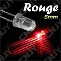 LOT DE 20 LED 5MM RONDE A SOUDER COULEUR ROUGE 3V 