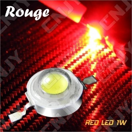 LOT DE 5 LED DEL 8MM 1W 3W A SOUDER COULEUR ROUGE 3V 