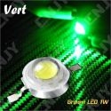 LOT DE 5 LED DEL 8MM 1W 3W A SOUDER COULEUR VERT 3V 