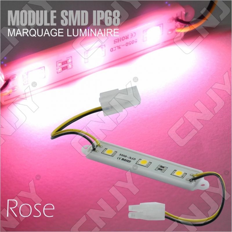 LED MODULE 3 POINT RGB, technologie 5050, DC 12V, étanche