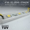 1 MODULE LED CABLE 3SMD 5050 BLANC FROID ETANCHE IP68 POUR MARQUAGE PUBLICITAIRE TUNING DECORATION 12VDC