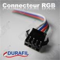 1 PAIRE DE CONNECTEUR RGB 10CM MALE-FEMELLE