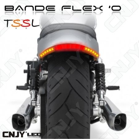 Bande TSSL Orange Rouge stop veilleuse clignotant pour moto