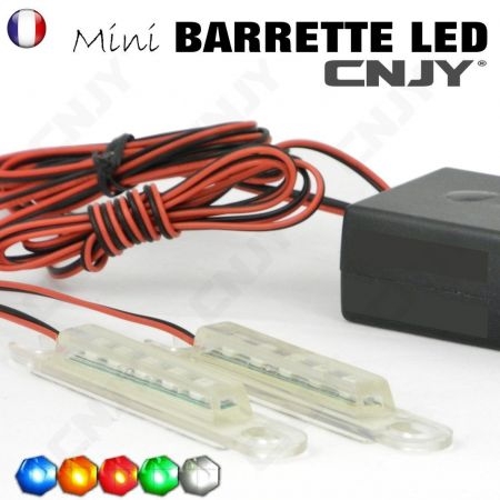 KIT de mini barrette led clignotante pour signalisation légère adhésive, mini feux de pénétration MBL-01 