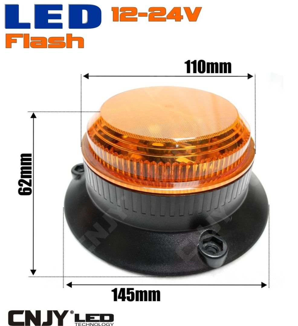 mini,sineco,500,led,flash,gyrophare,orange,de,marquage,sécurité,auto,camion,12v,24v