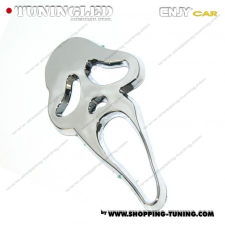 EMBLEME SCREAM 3D CARROSSERIE AUTO ADHESIF CHROME PLASTIQUE ABS HAUTE RESISTANCE