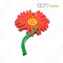 EMBLEME FLOWER 3D CARROSSERIE AUTO ADHESIF CHROME PLASTIQUE ABS HAUTE RESISTANCE