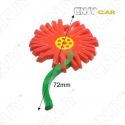 EMBLEME FLOWER 3D CARROSSERIE AUTO ADHESIF CHROME PLASTIQUE ABS HAUTE RESISTANCE