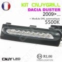 KIT 2 GRILLE DE CALANDRE ANTI BROUILLARD FEUX DE JOUR LED DIURNE DRL DACIA DUSTER V2 2009 - ...