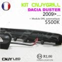 KIT 2 GRILLE DE CALANDRE ANTI BROUILLARD FEUX DE JOUR LED DIURNE DRL DACIA DUSTER V2 2009 - ...