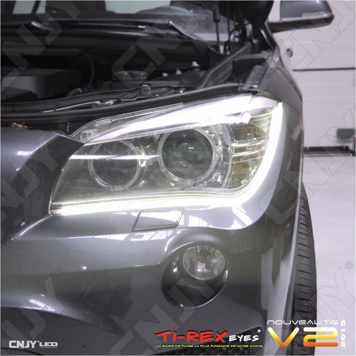 bande,TIREX,TI-REX,V2,led,feux,jour,diurne,phare,drl,souple,module,auto,moto,daylight,12v,diurne,style,audi,a5,5000k