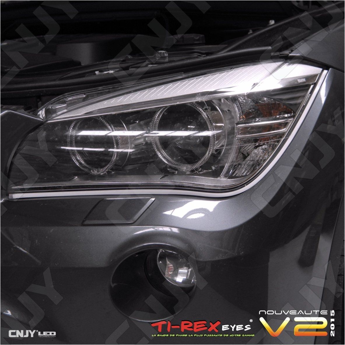 bande,TIREX,TI-REX,V2,led,feux,jour,diurne,phare,drl,souple,module,auto,moto,daylight,12v,diurne,style,audi,a5,5000k