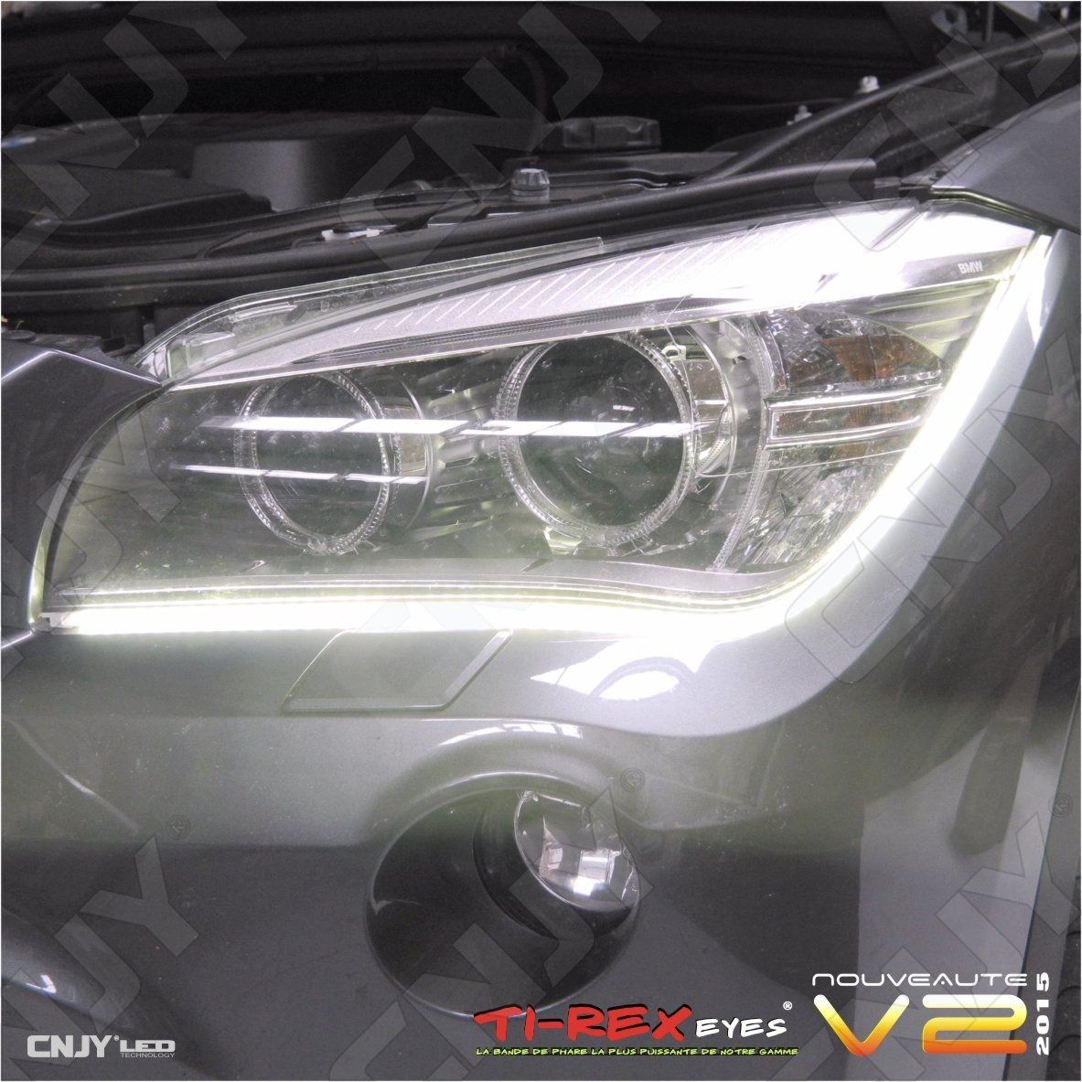 bande,TIREX,TI-REX,V2,led,feux,jour,diurne,phare,drl,souple,module,auto,moto,daylight,12v,diurne,style,audi,a5,5000k