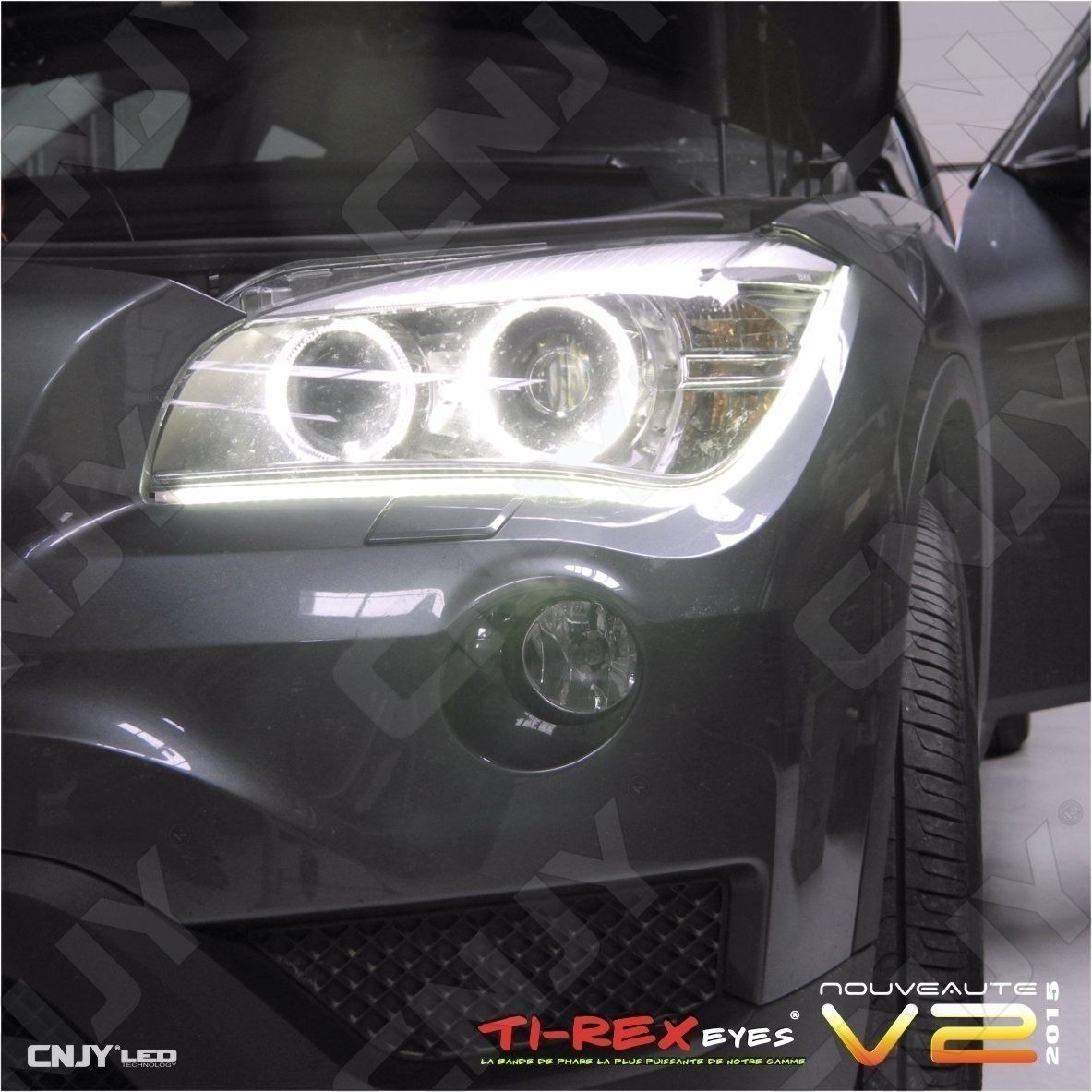 bande,TIREX,TI-REX,V2,led,feux,jour,diurne,phare,drl,souple,module,auto,moto,daylight,12v,diurne,style,audi,a5,5000k