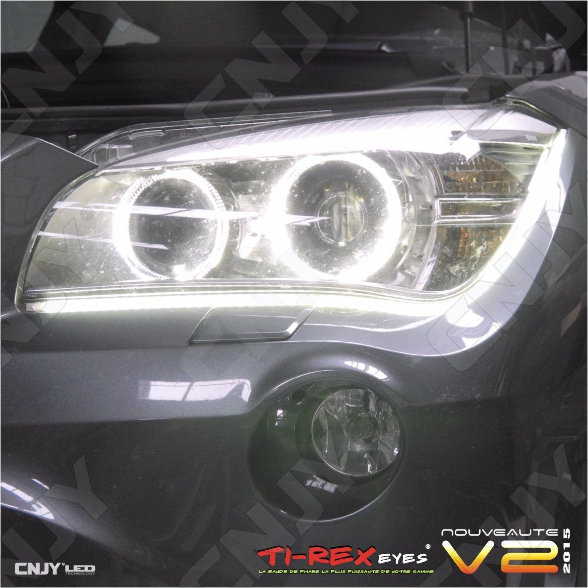 bande,TIREX,TI-REX,V2,led,feux,jour,diurne,phare,drl,souple,module,auto,moto,daylight,12v,diurne,style,audi,a5,5000k