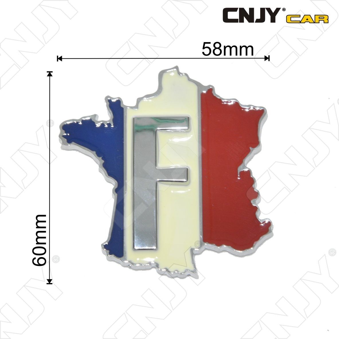 embleme-logo-3d-adhesif-drapeau-cartographie-france-auto-adhesif-chrome-plastique-abs-haute-resistance