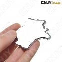 EMBLEME LOGO 3D ADHESIF DRAPEAU CARTOGRAPHIE FRANCE AUTO ADHESIF CHROME PLASTIQUE ABS HAUTE RESISTANCE