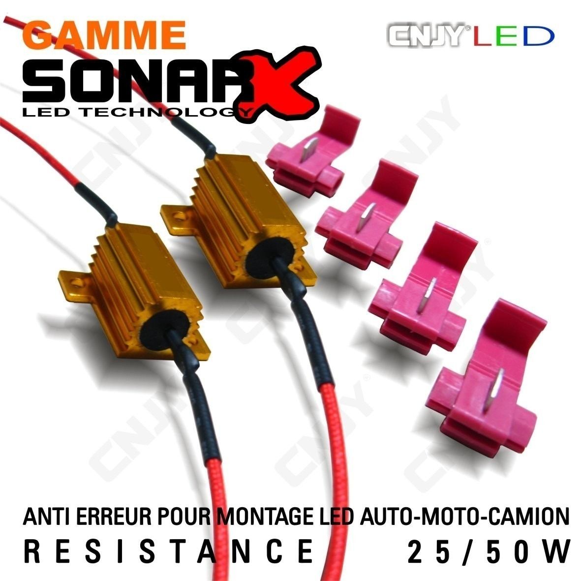2 Ampoule LED T10 W5W Orange Clignotant Latéral Auto Moto 12v Non Anti  Erreur