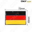 EMBLEME LOGO 3D ADHESIF DRAPEAU ALLEMAND DEUTCH FLAG AUTO ADHESIF CHROME BADGE PLASTIQUE ABS HAUTE RESISTANCE