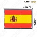 EMBLEME LOGO 3D ADHESIF DRAPEAU ESPAGNOL ESPANA SPAIN FLAG AUTO ADHESIF CHROME BADGE PLASTIQUE ABS HAUTE RESISTANCE