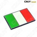 EMBLEME LOGO 3D ADHESIF DRAPEAU ITALIE ITALIEN ITALIA FLAG AUTO ADHESIF CHROME BADGE PLASTIQUE ABS HAUTE RESISTANCE