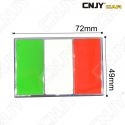 EMBLEME LOGO 3D ADHESIF DRAPEAU ITALIE ITALIEN ITALIA FLAG AUTO ADHESIF CHROME BADGE PLASTIQUE ABS HAUTE RESISTANCE