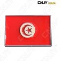 EMBLEME LOGO 3D ADHESIF DRAPEAU TUNISIEN TUNISIE TUNIS FLAG AUTO ADHESIF CHROME BADGE PLASTIQUE ABS HAUTE RESISTANCE