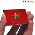 EMBLEME LOGO 3D ADHESIF DRAPEAU MAROC MAROCCO MAROCAIN FLAG AUTO ADHESIF CHROME BADGE PLASTIQUE ABS HAUTE RESISTANCE