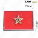 EMBLEME LOGO 3D ADHESIF DRAPEAU MAROC MAROCCO MAROCAIN FLAG AUTO ADHESIF CHROME BADGE PLASTIQUE ABS HAUTE RESISTANCE