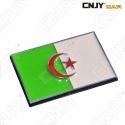 EMBLEME LOGO 3D ADHESIF DRAPEAU ALGERIE ALGERIA ALGERIEN FLAG AUTO ADHESIF CHROME BADGE PLASTIQUE ABS HAUTE RESISTANCE