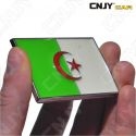 EMBLEME LOGO 3D ADHESIF DRAPEAU ALGERIE ALGERIA ALGERIEN FLAG AUTO ADHESIF CHROME BADGE PLASTIQUE ABS HAUTE RESISTANCE