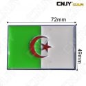 EMBLEME LOGO 3D ADHESIF DRAPEAU ALGERIE ALGERIA ALGERIEN FLAG AUTO ADHESIF CHROME BADGE PLASTIQUE ABS HAUTE RESISTANCE