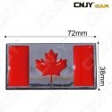 EMBLEME LOGO 3D ADHESIF DRAPEAU CANADIEN CANADA FLAG AUTO ADHESIF CHROME BADGE PLASTIQUE ABS HAUTE RESISTANCE