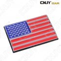 EMBLEME LOGO 3D ADHESIF DRAPEAU AMERICAIN AMERIQUE USA FLAG AUTO ADHESIF CHROME BADGE PLASTIQUE ABS HAUTE RESISTANCE