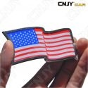 EMBLEME LOGO 3D ADHESIF DRAPEAU FLOTTANT AMERICAIN AMERIQUE USA FLAG AUTO ADHESIF CHROME BADGE PLASTIQUE ABS HAUTE RESISTANCE