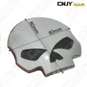 EMBLEME LOGO 3D ADHESIF TETE DE MORT SKULL MOTO AUTO ADHESIF CHROME BADGE PLASTIQUE ABS HAUTE RESISTANCE