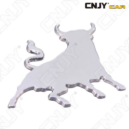 EMBLEME LOGO 3D ADHESIF EL TORO TAUREAU ESPAGNOL ESPANOL SPAIN MOTO AUTO ADHESIF CHROME BADGE PLASTIQUE ABS HAUTE RESISTANCE