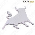 EMBLEME LOGO 3D ADHESIF EL TORO TAUREAU ESPAGNOL ESPANOL SPAIN MOTO AUTO ADHESIF CHROME BADGE PLASTIQUE ABS HAUTE RESISTANCE