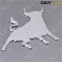 EMBLEME LOGO 3D ADHESIF EL TORO TAUREAU ESPAGNOL ESPANOL SPAIN MOTO AUTO ADHESIF CHROME BADGE PLASTIQUE ABS HAUTE RESISTANCE