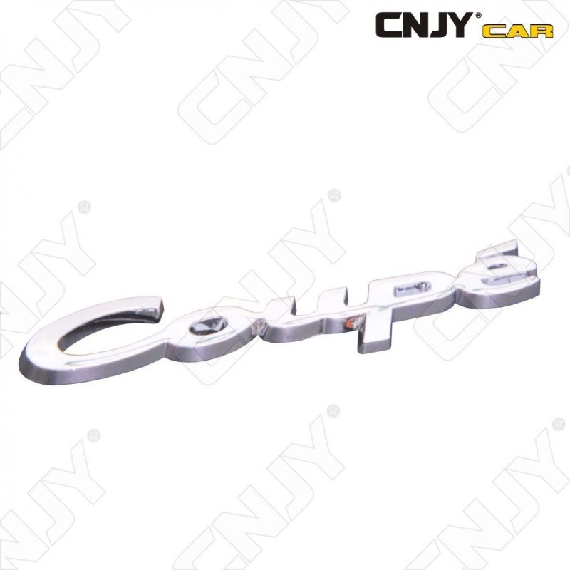 EMBLEME LOGO 3D ADHESIF COUPE DESIGN SPORT MOTO AUTO ADHESIF CHROME BADGE PLASTIQUE ABS HAUTE RESISTANCE