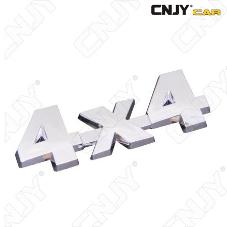 EMBLEME LOGO 3D ADHESIF 4X4 TOUT TERRAIN JEEP DESIGN SPORT MOTO AUTO ADHESIF CHROME BADGE PLASTIQUE ABS HAUTE RESISTANCE