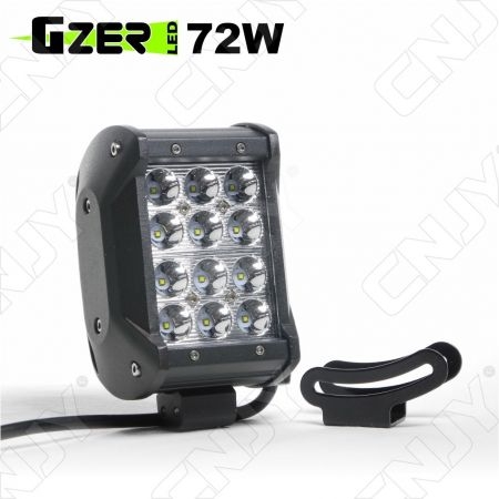 Phare de travail carré 9 Leds magnétique avec interrupteur 12/24 volts