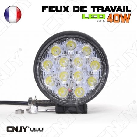 Phare de travail led GZER® 18W SPOT multivoltage 12v 24V de CNJY® .