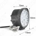 FEUX DE TRAVAIL CNJY LED 40W ROND WORKING LIGHT IP67 CAMION BATEAU 4x4 12 24V