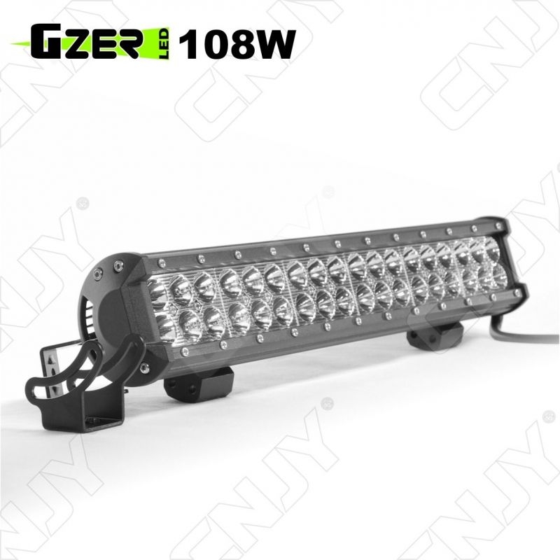 RAMPE DE TOIT LED LONGUE PORTEE -FEUX DE TRAVAIL GZER CNJY LED 108W CREE USA IP67 CAMION BATEAU 4x4 12V 24V